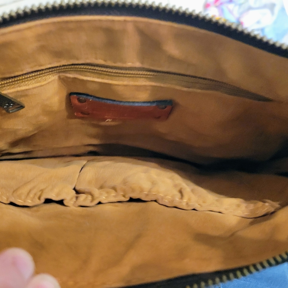 Patricia Nash Brown Italian Leather Crossbody Bag… - image 3